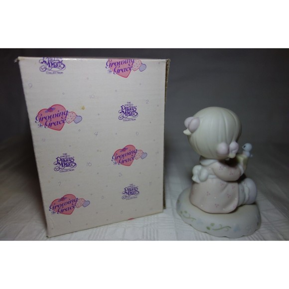 Precious Moments Growing in Grace Age 2 Blonde Girl with Blocks 1994 - 136212 - Picture 4 of 12